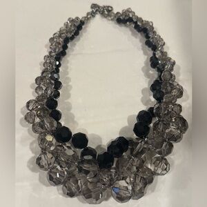 Swarovski “Maniac” -Black and Silver Crystal Necklace